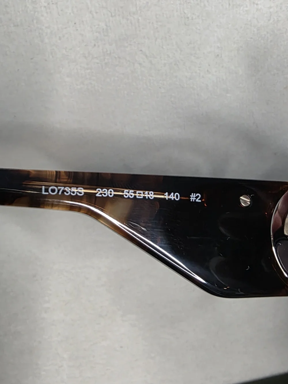 New Longchamp Tortoiseshell Square Sunglasses with Dark Lenses LO735S 230